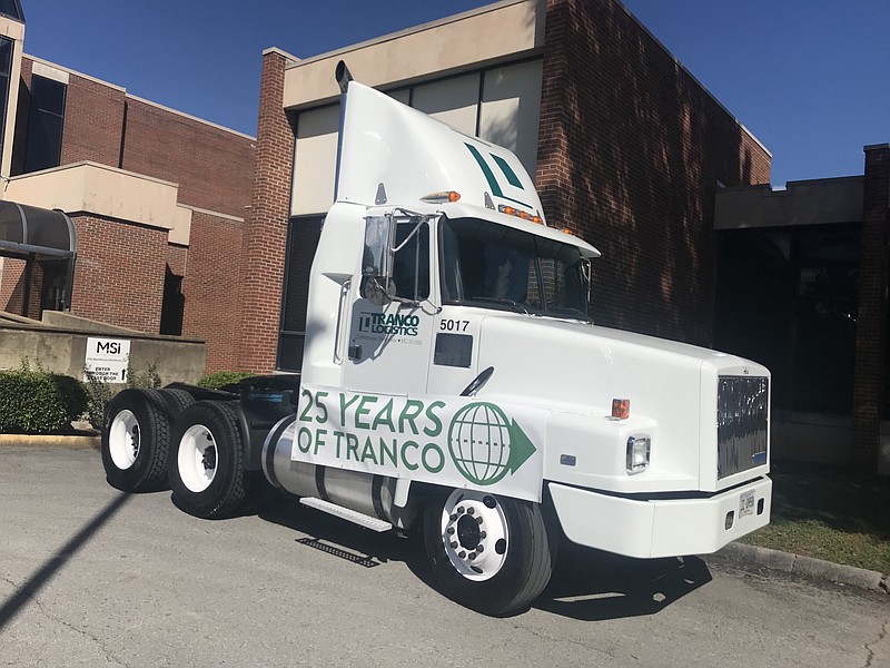Photo by Dave Flessner / Tranco Logistics marked its 25th anniversary by displaying one of its first trucks, which has been reconditioned.