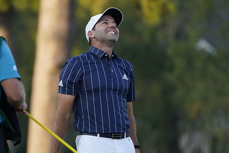 AP photo by Rogelio V. Solis / Sergio Garcia smiles widely after making a birdie on the 18th hole to win the Sanderson Farms Championship on Sunday in Jackson, Miss.