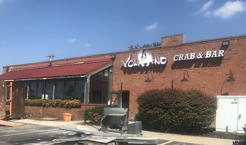 Photo by Dave Flessner / Volcano Crab and Bar restaurant is being built at the former Applebee's restaurant site at 2342 Shallowford Village Drive.