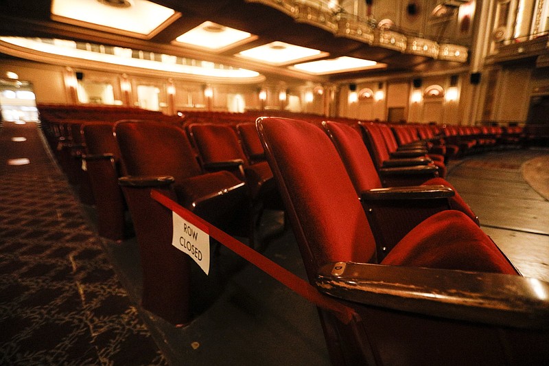 Staff photo by Troy Stolt / The Tivoli theatre is seen on Thursday, Oct. 8, 2020 in Chattanooga, Tenn. The Tivoli will be re-opening after shutting down because of coronavirus, with limited seating as well as other precautions to ensure social distancing. 