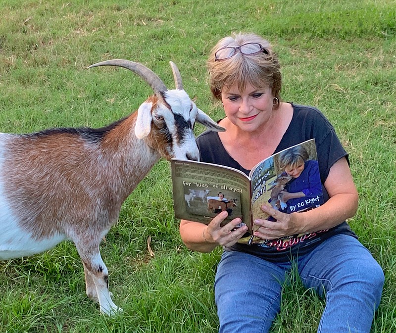 Contributed photo by Miriam Kight / Sippie and EG Kight check out "Things I've Learned From a Goat."