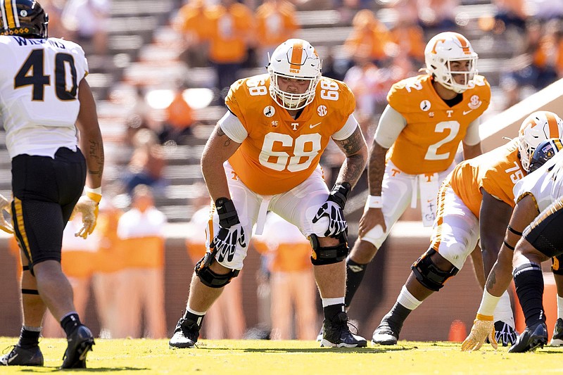 Tennessee Athletics photo / After a pair of state championships at Knoxville Catholic and a pair of SEC East titles at Georgia, current Tennessee offensive lineman Cade Mays has the very rare role of being a significant underdog this week when the 2-2 Volunteers host 4-0 and No. 2 Alabama.