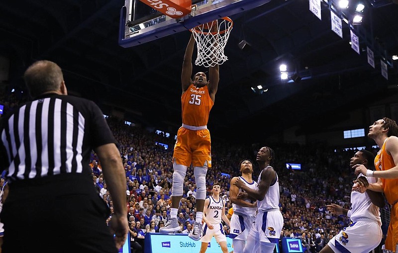 Tennessee Athletics photo / Tennessee guard/forward Yves Pons scored a career-high 24 points during January's 74-68 loss at Kansas in the Big 12/SEC Challenge.