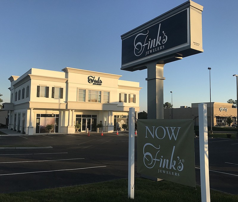 Photo by Dave Flessner / The new Fink's jewelry name has replaced Rone Regency on Gunbarrel Road after the 76-year-old jewelry retailer was sold in September to Fink's by Bob and Sherry Mason.