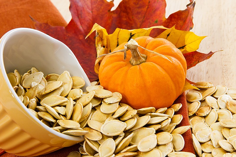 Getty Images / Pumpkin seeds add a satisfying crunch to a variety of foods.