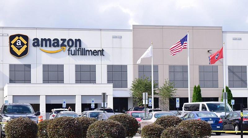 Staff Photo by Robin Rudd / Amazon's CHA1 fulfillment center is seen on June 25, 2020.