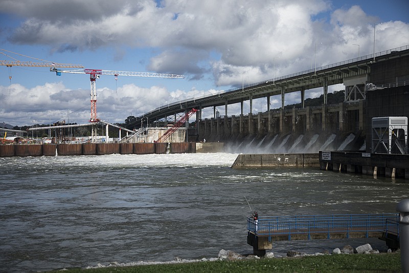 Staff photo by Troy Stolt / The Chickamauga Dam is seen on Thursday, Oct. 29, 2020 in Chattanooga, Tenn. 