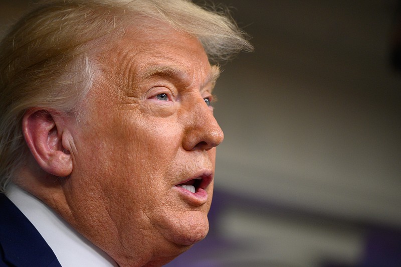 President Donald Trump speaks during a news conference at the White House in Washington, Wednesday, Sept. 16, 2020. (Erin Scott/The New York Times)