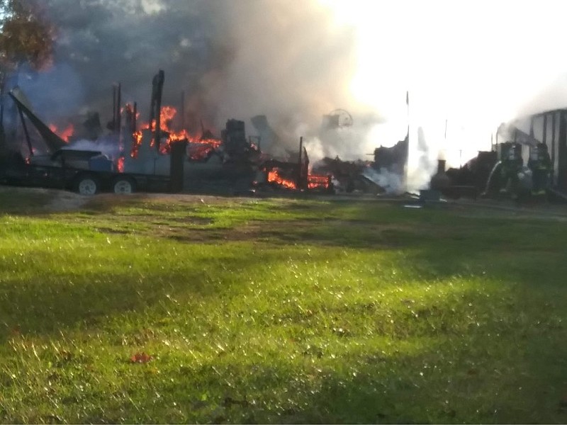 Photo contributed by Walker County government / A fire completely destroyed a home on Henry Hawkins Drive Monday morning in Walker County.