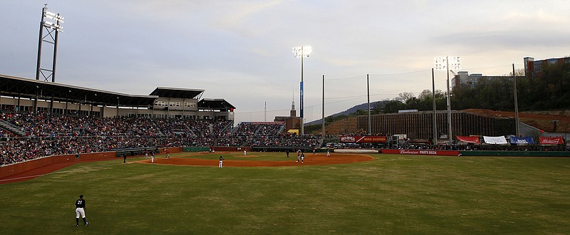 Staff photo by C.B. Schmelter / Fans pack into AT&T Field for a Southern League season opener between the Chattanooga Lookouts and the visiting Birmingham Barons on April 5, 2018.