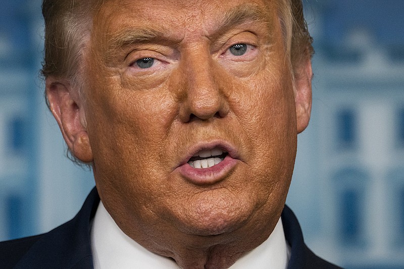 President Donald Trump delivers a statement on the election in the briefing room of the White House, Thursday, Nov. 5, 2020, in Washington. (AP Photo/Evan Vucci)