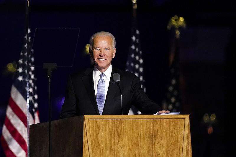 President-elect Joe Biden speaks Saturday in Wilmington, Delaware.