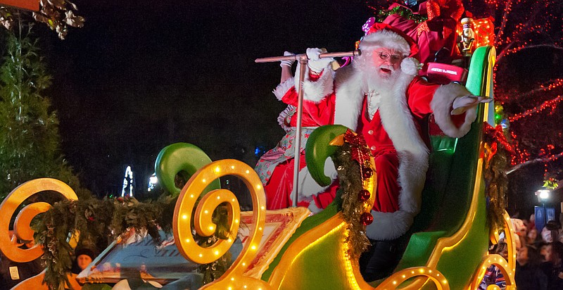 Contributed Photo from Stone Mountain Park / Santa's float appears during Snow Angel's Christmas Parade at Stone Mountain Park.