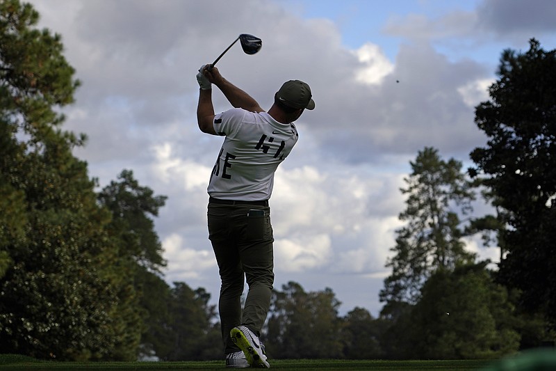 AP photo by Charlie Riedel / Paul Casey tees off on the ninth hole at Augusta National Golf Club during the first round of the 84th Masters on Thursday in Georgia.