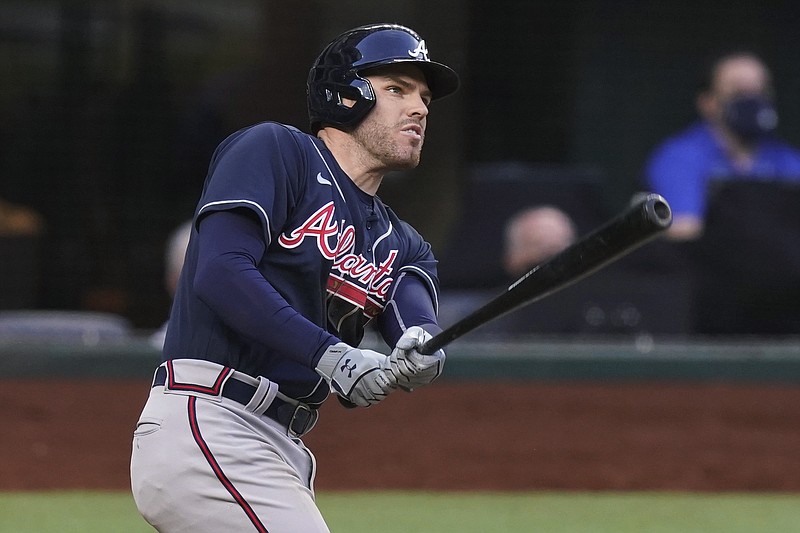 AP file photo by Eric Gay / Atlanta Braves first baseman Freddie Freeman was awarded the 2020 National League MVP on Thursday, becoming the franchise's first player to receive the honor since Chipper Jones in 1999.