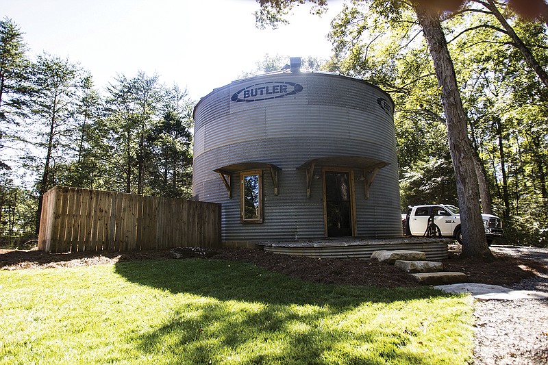 Staff photo by Troy Stolt / Vance Jones' home created from the shell of a corn silo is seen in Rossville, Georgia.