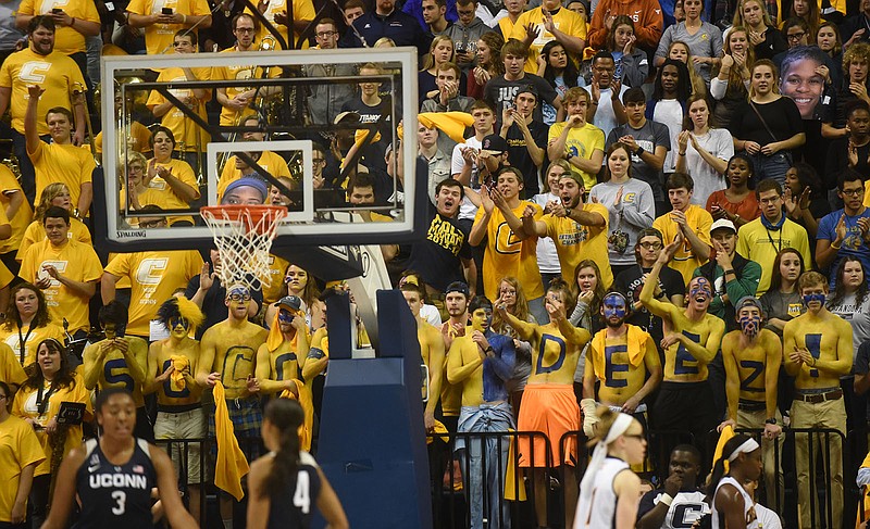 Staff file photo / UTC basketball games in McKenzie Arena will not have fans present in November and December, the school announced Thursday.