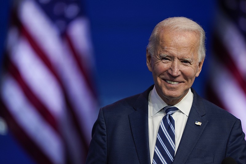 In this Nov. 10, 2020, file photo President-elect Joe Biden smiles as he speaks at The Queen theater in Wilmington, Del. President-elect Biden turns 78 on Friday, Nov. 20. (AP Photo/Carolyn Kaster, File)