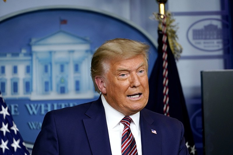 President Donald Trump speaks during a news conference in the briefing room at the White House in Washington, Friday, Nov. 20, 2020. (AP Photo/Susan Walsh)


