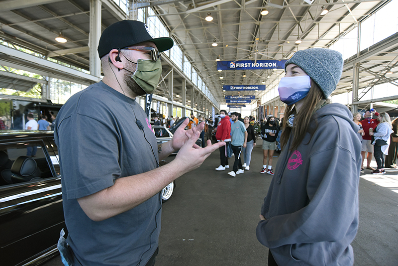Staff photo by Matt Hamilton / Event organizers Mason Gavin and Karley Southern