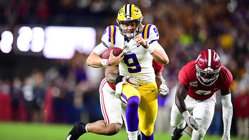 LSU photo by Brandon Gallego / Former LSU quarterback Joe Burrow guided the Tigers to a 46-41 win at Alabama last season in Tuscaloosa. The rematch in Baton Rouge was postponed Nov. 14 and now will take place Dec. 5.