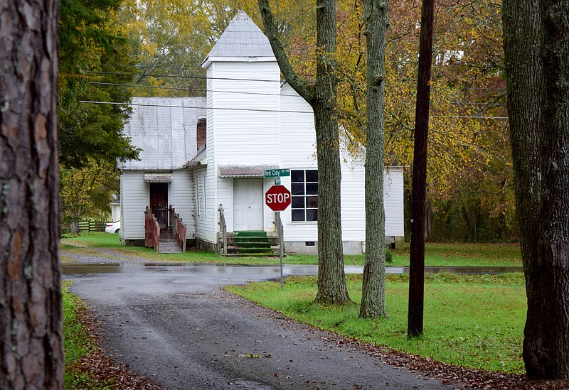 Staff Photo by Robin Rudd / The former Andrews Chapel stands north of downtown Cohutta on Red Clay Road. The Cohutta African American Civic District represents the history of a small vibrant enclave of Black Georgians and consists of three contiguous properties: Andrews Chapel (1902), Pleasant Valley Baptist Church (1941) and the Old Colored School (1930). The district has been placed on the Georgia Trust for Historic Preservation 2021 list of 10 Places in Peril in the state.