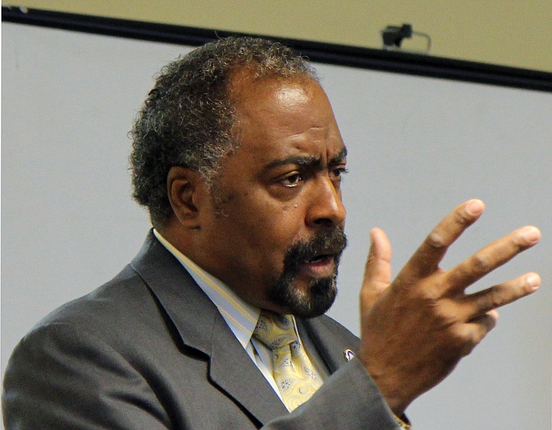 State Rep. John Deberry of Memphis speaks to Democratic colleagues in Nashville, Tenn., in 2010. (AP Photo/File)