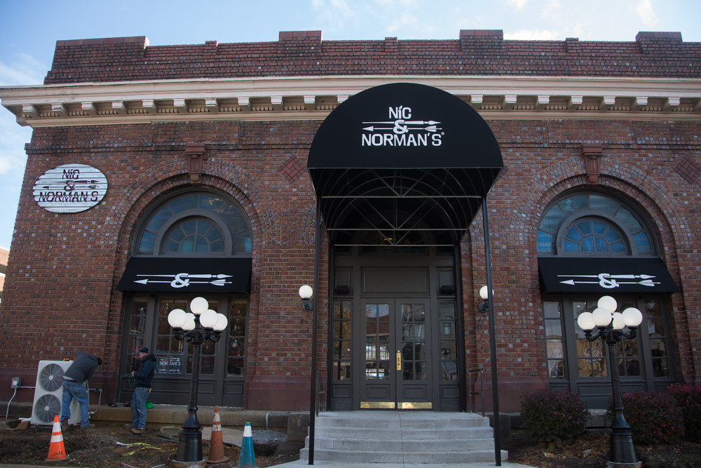 Staff photo by Troy Stolt / The exterior of Nic & Norman's is seen on Tuesday, Dec. 1, 2020 in Chattanooga, Tenn. The restaurant, which planned to open in the spring of 2020 before the pandemic, now plans to open open its doors sometime next week.