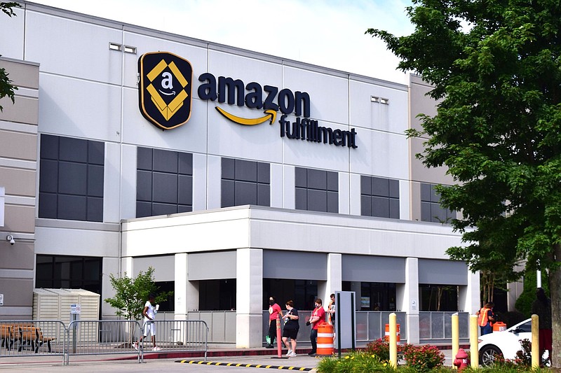 Staff Photo by Robin Rudd / Amazon's CHA1 fulfillment center is see on June 25, 2020.  Amazon has taken steps to combat the coronavirus and safeguard the health of the workers at their CHA1 fulfillment center.  