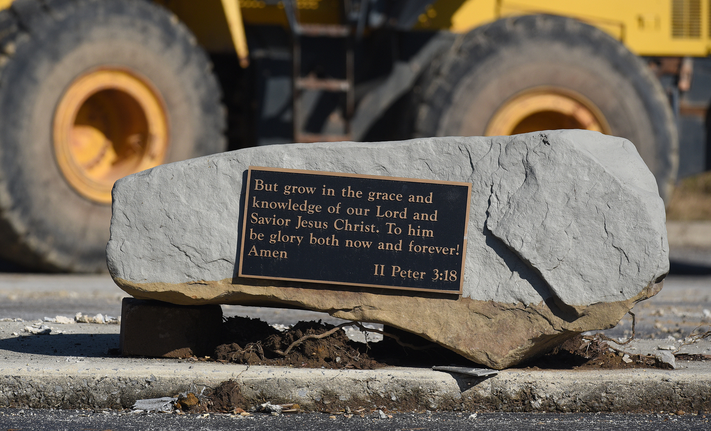 Staff Photo by Matt Hamilton / during a groundbreaking ceremony at the former site of Grace Academy School on Saturday, Dec. 5, 2020.