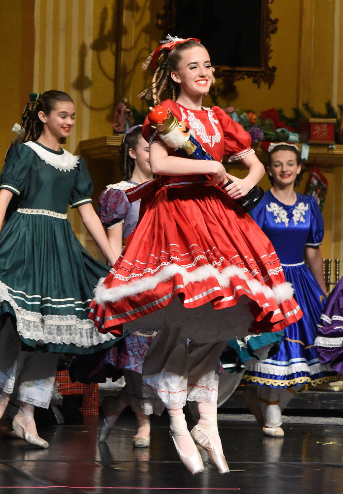 Staff Photo by Matt Hamilton / Claire Miller plays Clara during a rehearsal for "The Nutcracker 2020" by The Dance Theatre of Dalton at the Colonnade Center in Ringgold on Wednesday, Dec. 9, 2020. In previous years, the performance was at Dalton High School, but COVID-19 precautions have moved the performance to the Colonnade Center. Tickets are only available to family members but the performances can be viewed at http://daltontoday.com for no charge.