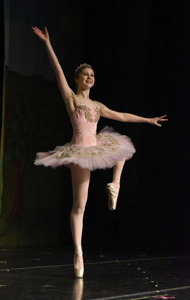 Staff Photo by Matt Hamilton / Paige Manahan plays the Sugar Plum Fairy during a rehearsal for "The Nutcracker 2020" by The Dance Theatre of Dalton at the Colonnade Center in Ringgold on Wednesday, Dec. 9, 2020. In previous years, the performance was at Dalton High School, but COVID-19 precautions have moved the performance to the Colonnade Center. Tickets are only available to family members but the performances can be viewed at http://daltontoday.com for no charge.