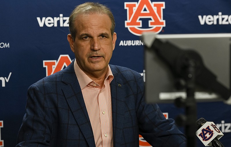 Auburn photo by Todd Van Emst / Auburn interim head coach Kevin Steele discusses the football team's 12 early signees Wednesday afternoon.