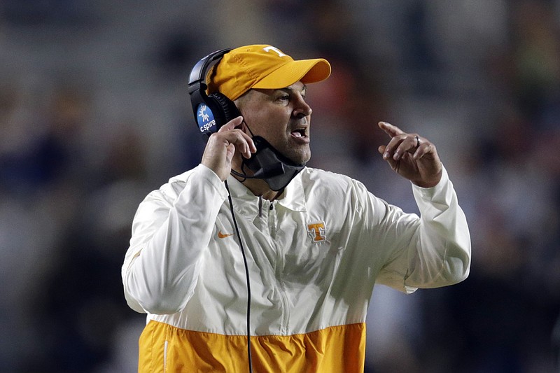 AP photo by Butch Dill / Tennessee football coach Jeremy Pruitt, shown during the Vols' loss at Auburn on Nov. 21, said he has known some of the team's early signees for years.