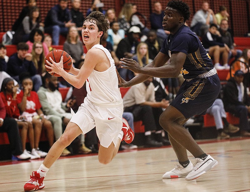 Staff file photo by Troy Stolt / Baylor's Eli Sparkman (1) hit two early 3-pointers to help the Red Raiders advance to the finals of the Smoky Mountain Classic in Gatlinburg, Tenn.