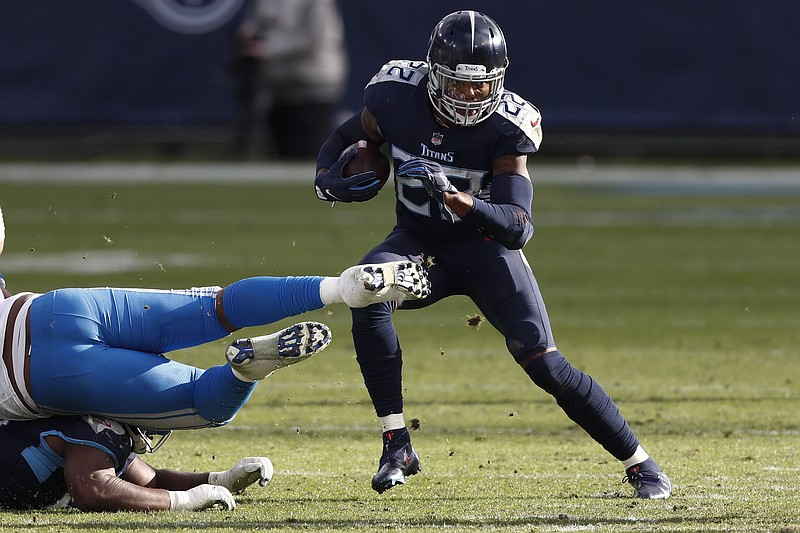 AP photo by Wade Payne / Tennessee Titans running back Derrick Henry rushed for 147 yards on 24 carries during a 46-25 home win against the Detroit Lions last Sunday.