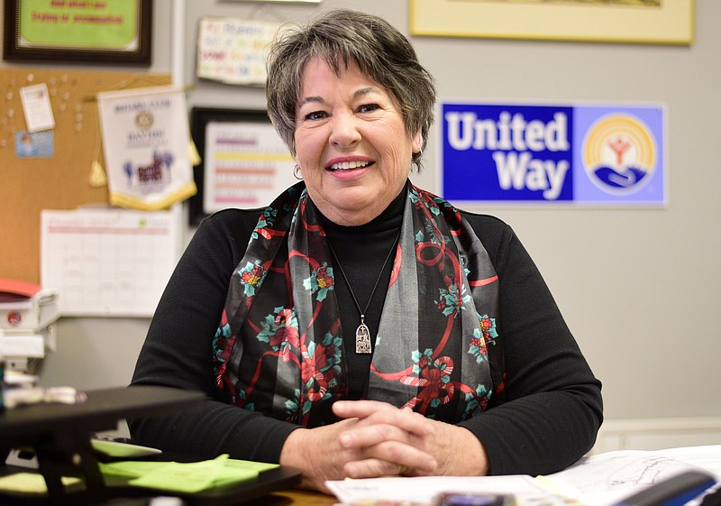 Staff Photo by Robin Rudd / Rhea County United Way Executive Director Christine Ralph, shown in the Dayton office, has helped to facilitate aid from the Chattanooga Times Free Press's Neediest Cases campaign.