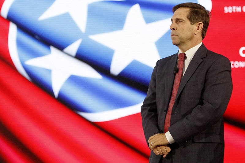 Staff file photo by C.B. Schmelter / Rep. Chuck Fleischmann looks on as officials make remarks in 2019 at the Volkswagen Assembly Plant in Chattanooga. Fleischmann has said he will object to the Electoral College certification of Joe Biden on Wednesday.