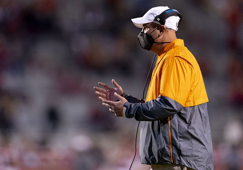 Tennessee Athletics photo by Andrew Ferguson / ESPN reported Thursday that Tennessee football coach Jeremy Pruitt is unable to hire any assistants due to an investigation into alleged recruiting violations that surfaced early last month.