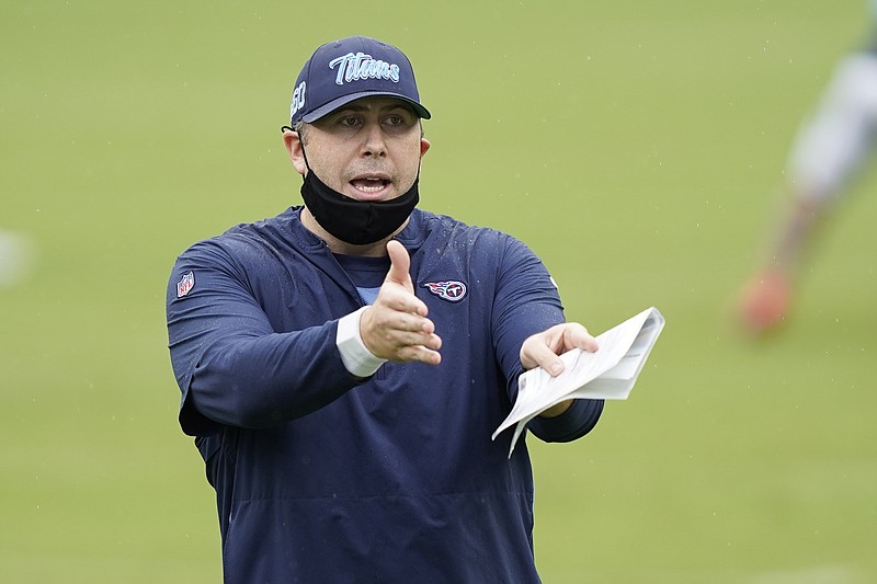 AP file photo by Mark Humphrey / Arthur Smith, who has spent the past 10 seasons as a Tennessee Titans assistant, has been hired as head coach of the Atlanta Falcons.
