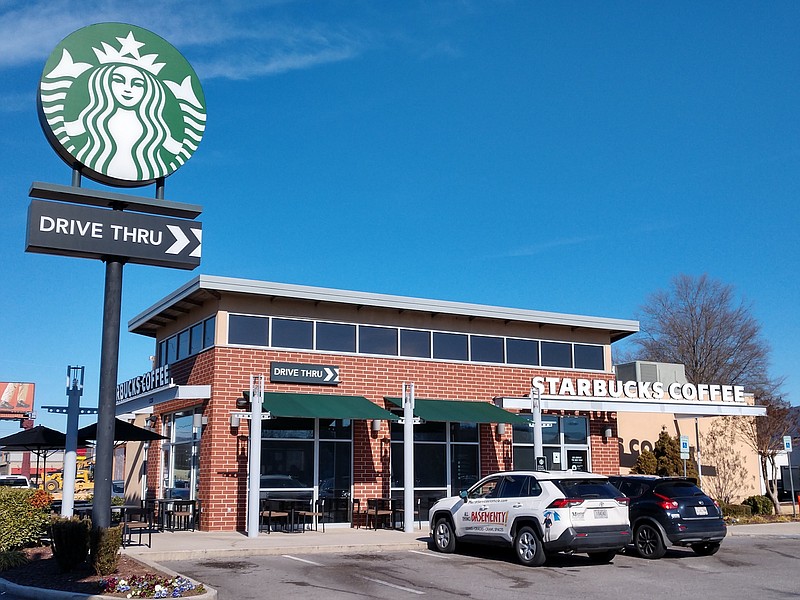 Staff photo by Mike Pare / A Starbucks cafe on Highway 153 near the Books-A-Million will be joined by another about a mile away on the Hixson artery this summer.