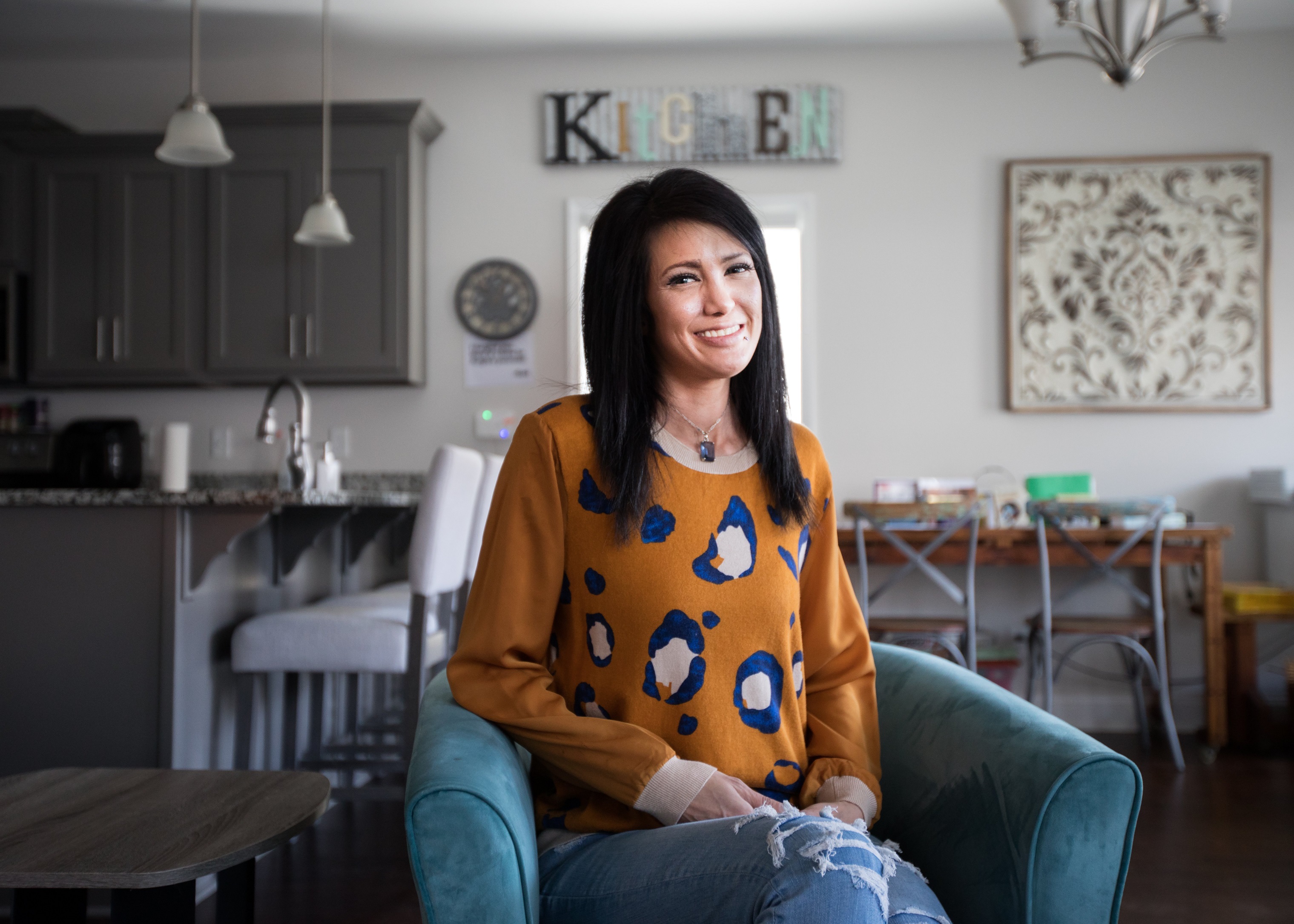 Staff photo by Troy Stolt / Resident Holly Webb says The Launch Pad is unlike other sober-living houses.