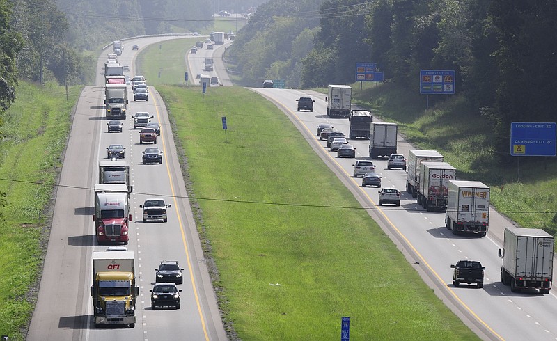 Staff file photo by Robin Rudd / Traffic moves along Interstate 75 in Bradley County, Tenn., in this view from the Harrison Pike overpass. Tennessee's Department of Transportation and Department of Safety and Homeland Security have launched a safety campaign to raise public awareness about fatal crashes.