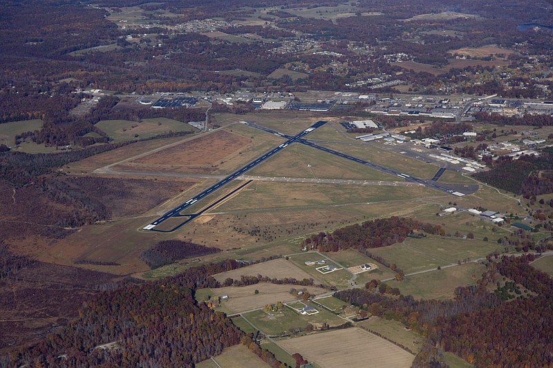 World War II-era Tullahoma, Tennessee, airport hangar being