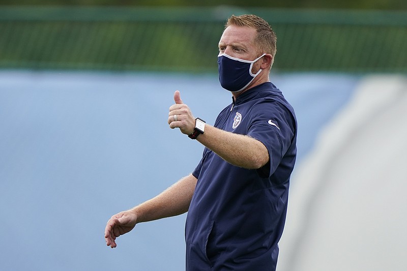 AP file photo by Mark Humphrey / Todd Downing has been promoted to offensive coordinator for the Tennessee Titans after working with the team's tight ends the past two seasons.