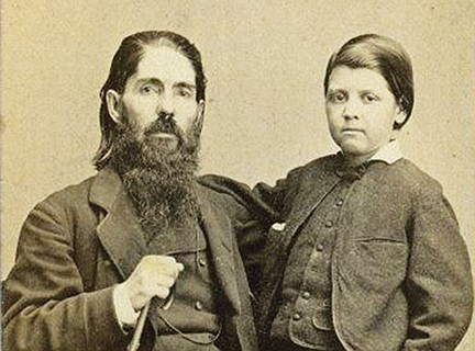 Photo courtesy of the Oklahoma Historical Society / This picture of Daniel H. Ross, a nephew of Principal Chief John Ross, and his son was taken between the years 1868 and 1871.