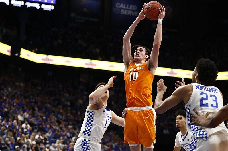 Tennessee Athletics photo / Tennessee forward John Fulkerson scored a career-high 27 points to lead the Volunteers to an 81-73 upset of No. 6 Kentucky last March inside Rupp Arena. The slumping Vols and Wildcats will collide again in Lexington on Saturday night.