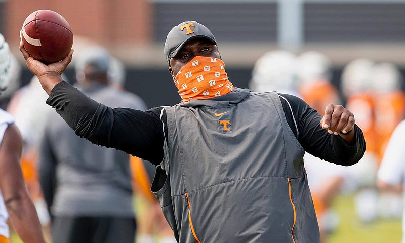 Tennessee Athletics photo / With reports Saturday of Tennessee receivers coach Tee Martin leaving for the same role with the NFL's Baltimore Ravens, new Volunteers coach Josh Heupel will not be retaining any assistants from Jeremy Pruitt's staff last season.