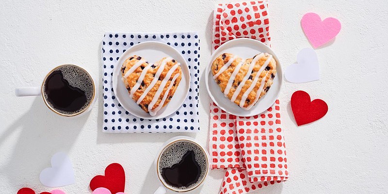 Contributed Photo from Bojangles' / Bojangles' Bo-Berry Biscuits come in heart shapes for Valentine's Day.