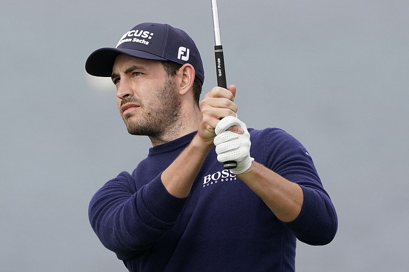 AP photo by Eric Risberg / Patrick Cantlay follows his shot from the seventh tee at Pebble Beach Golf Links during the first round of the Pebble Beach Pro-Am on Thursday in California.